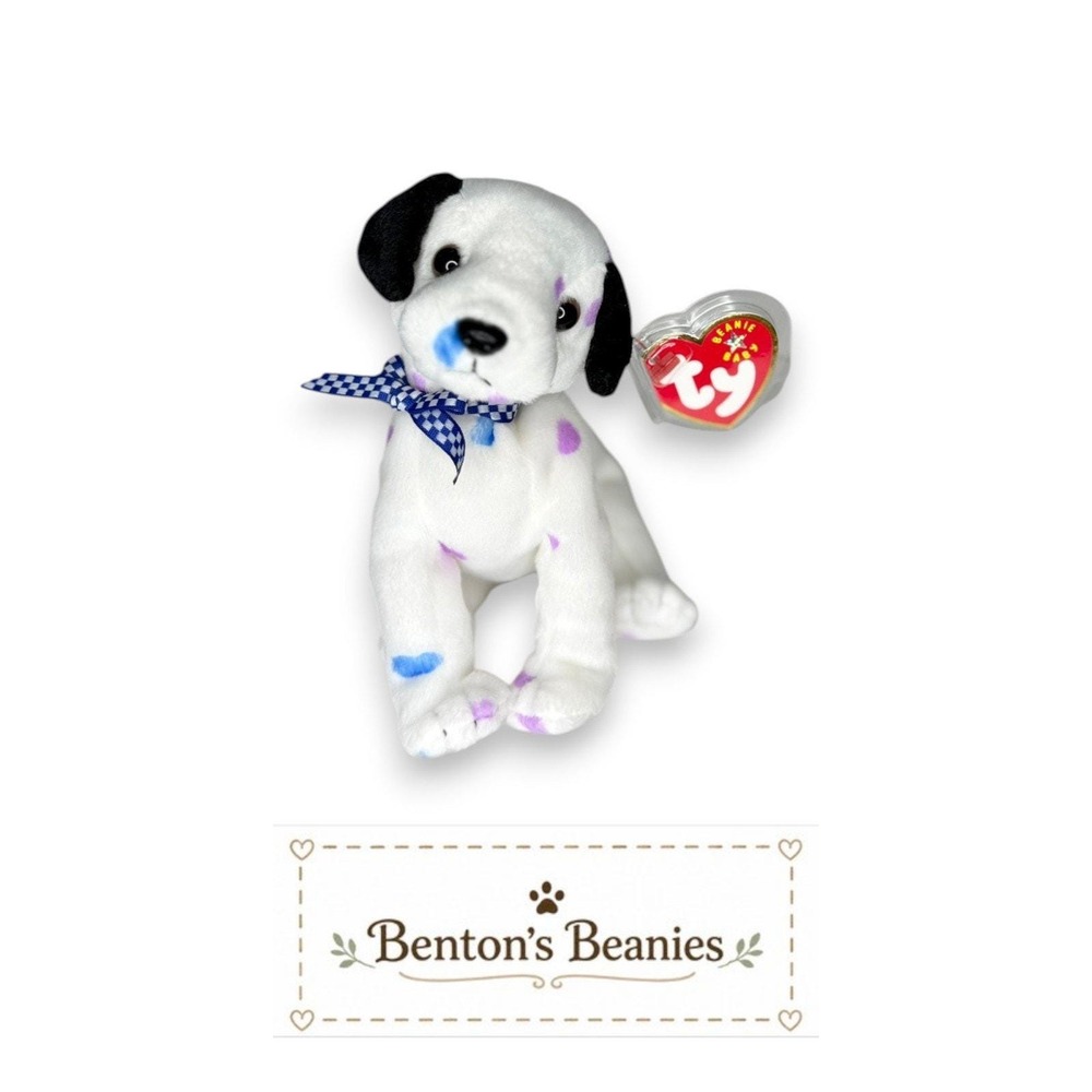 Dizzy the Dog Ty Beanie Baby | Pastel Poochie 🐶 | Mint Heart Tag ⭐